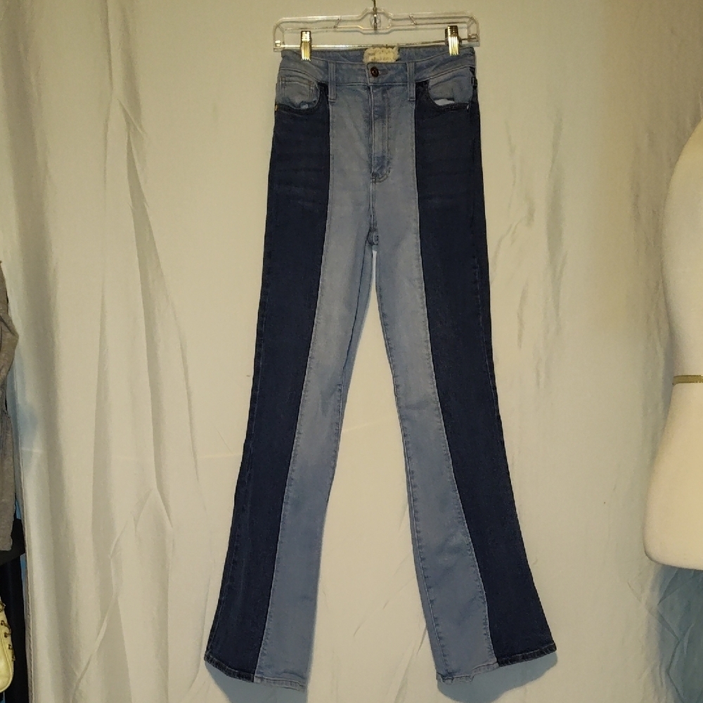 Altar’d State Multi Color Blue Flared Jeans Women’s Size 27/5
